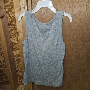 Justice Grey Tank Jeweled  - size 10